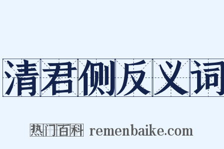 清君侧反义词是什么意思的图片